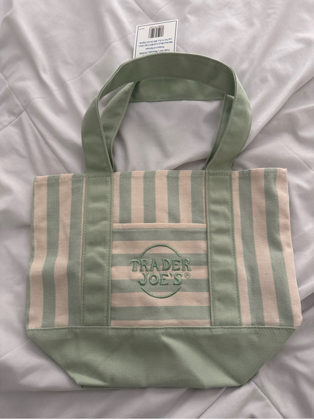 SET OF 2 Trader Joe’s Striped Canvas Tote - Picture 2 of 3